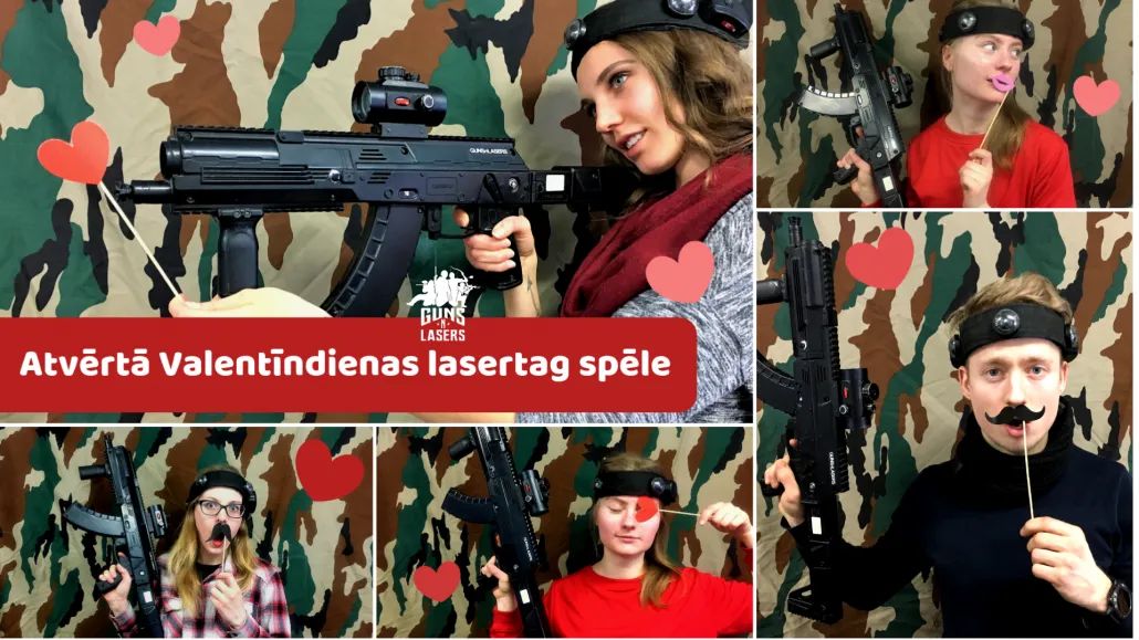 Valentīndienas atvērtās lāzertaga spēles piedāvājums
