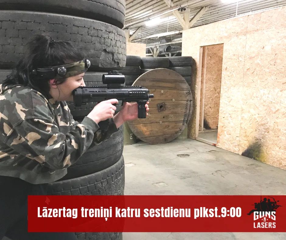 GUNSnLASERS sestdienu lāzertaga treniņu piedāvājums